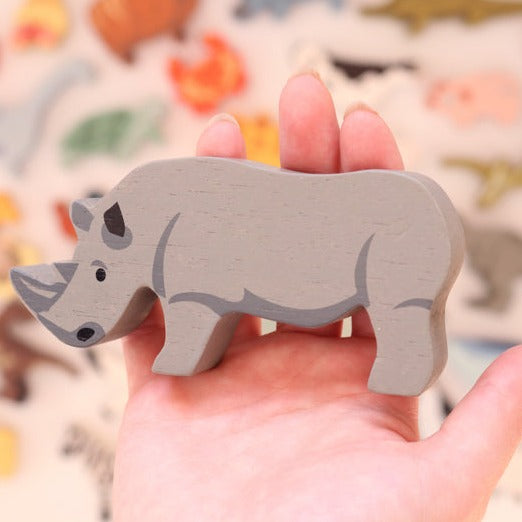 Rhino Wooden Animal-Little Fish Co.