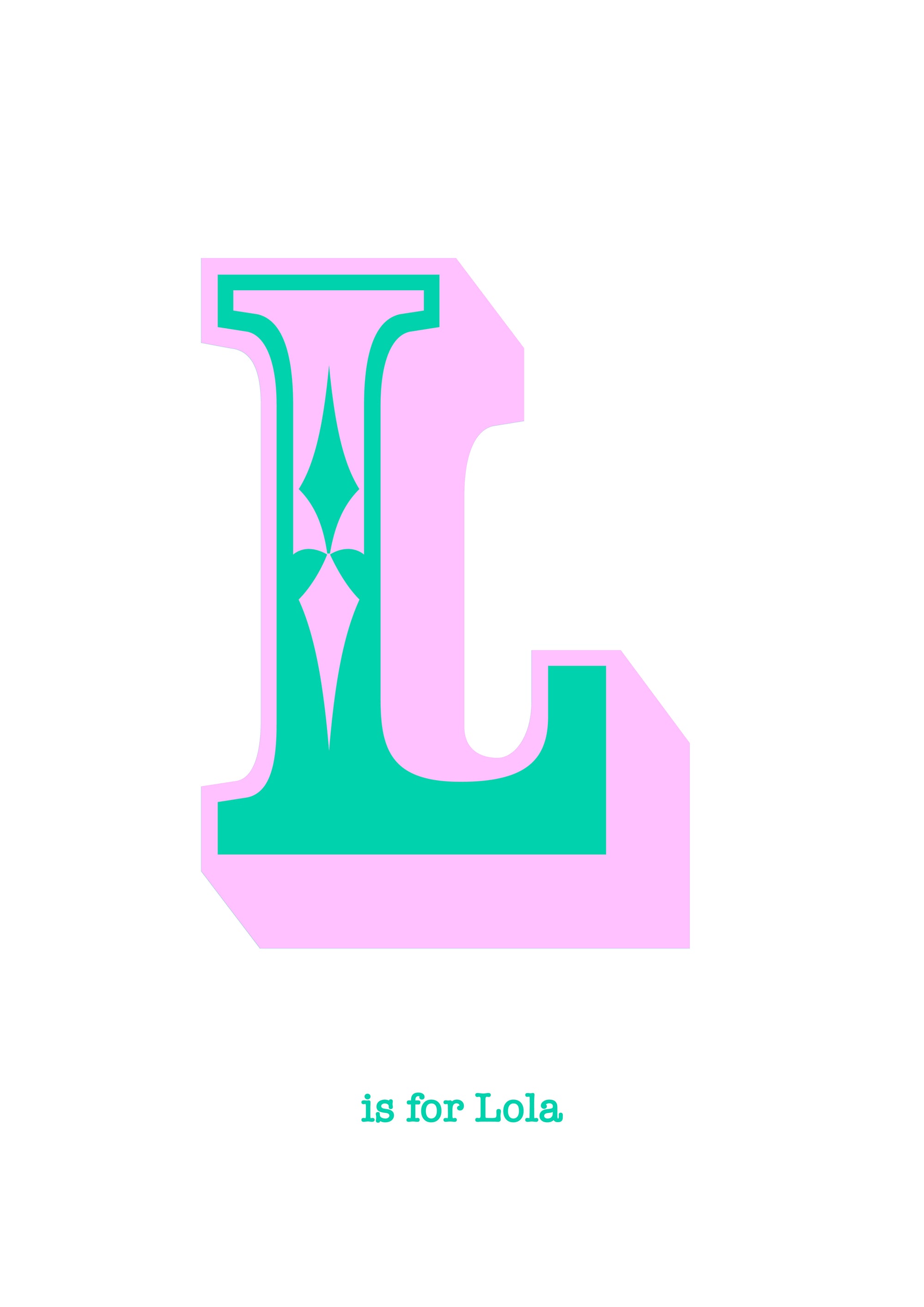 Western Lilac Letter L Print-Art-Little Fish Co.