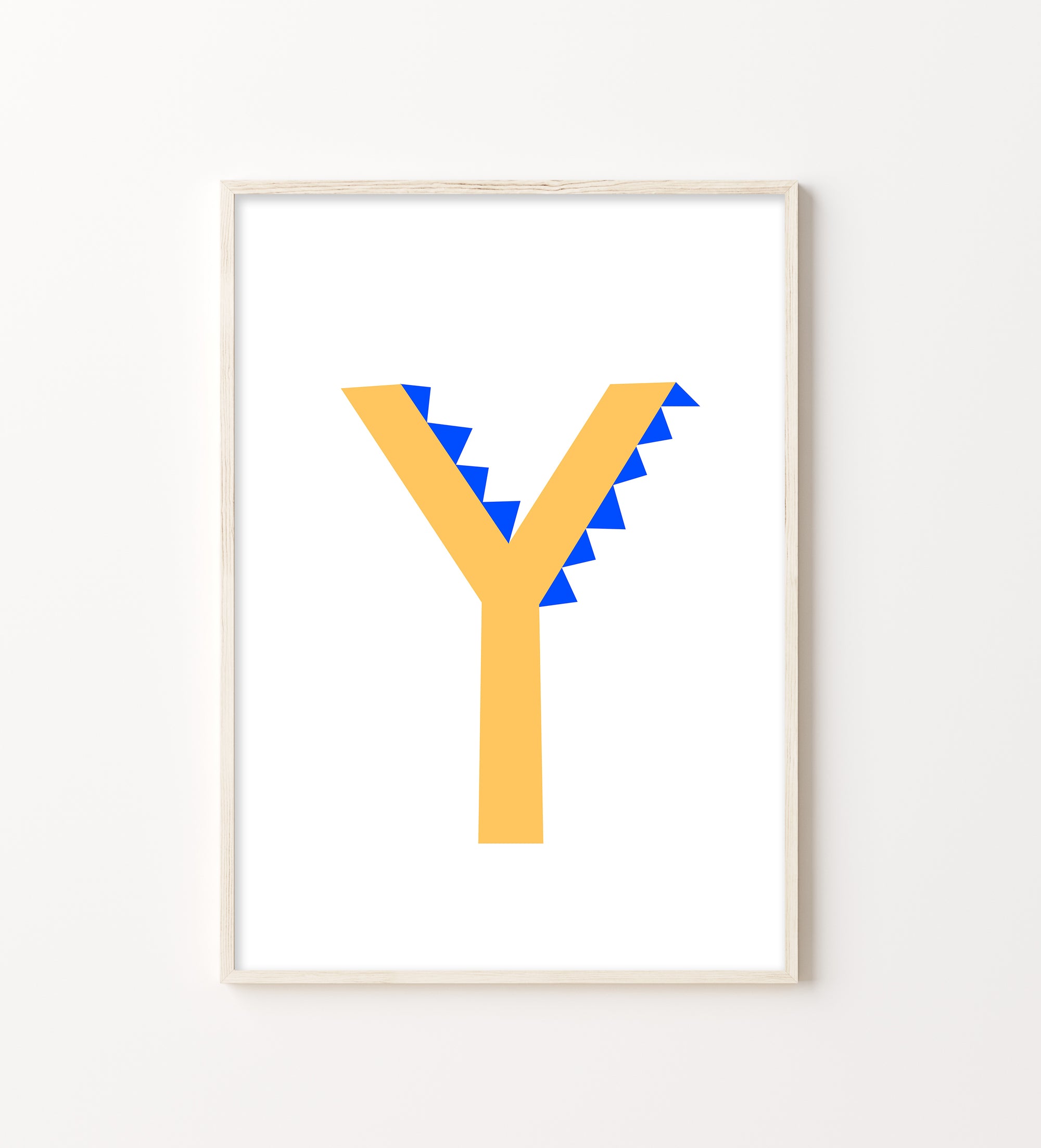Sweet letter Y print yellow-Little Fish Co.