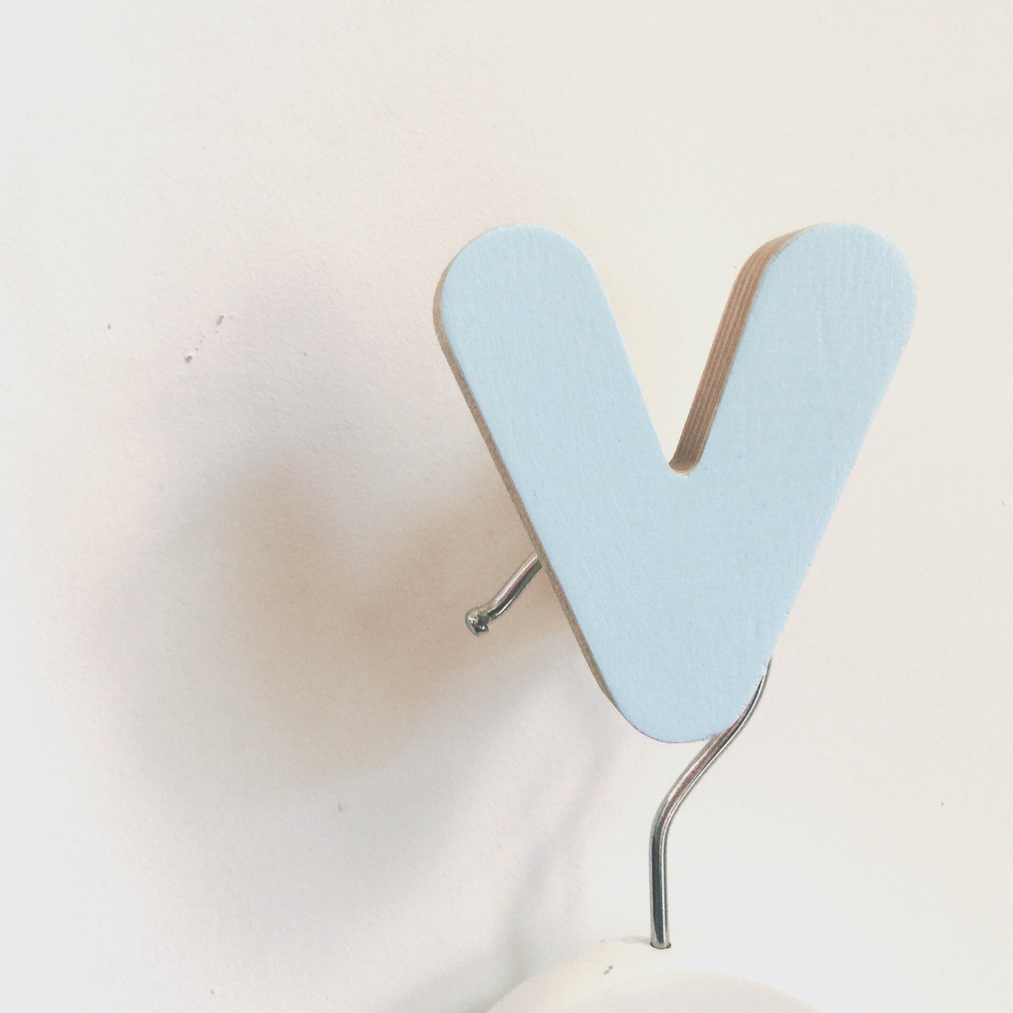 Letter V Wall Hook-Wall Hooks-Little Fish Co.