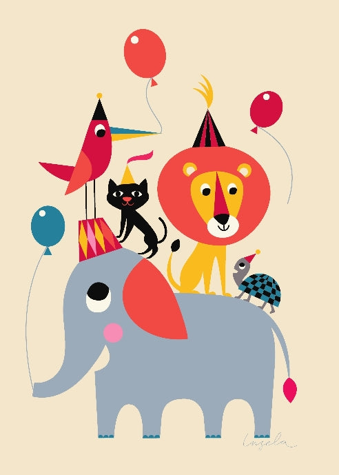 Animal Party Poster-Art-Little Fish Co.
