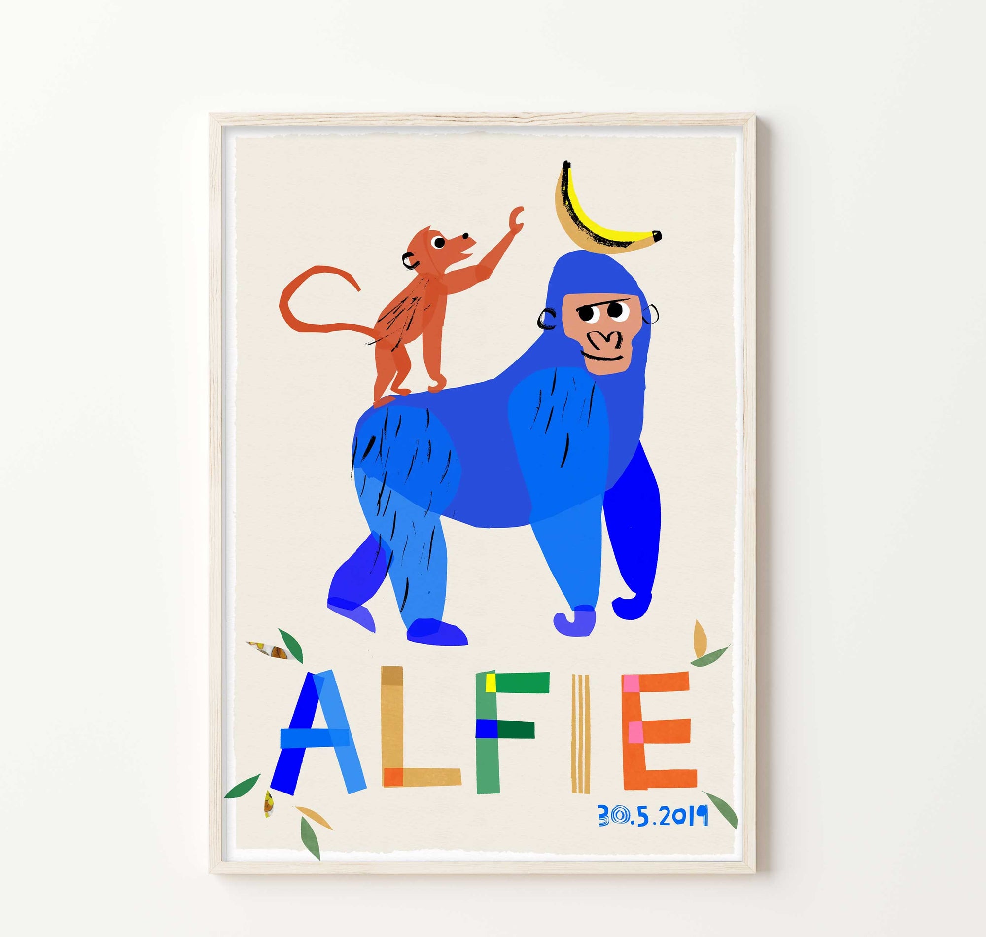 Personalised Ape Print-Top 30 Art-Little Fish Co.