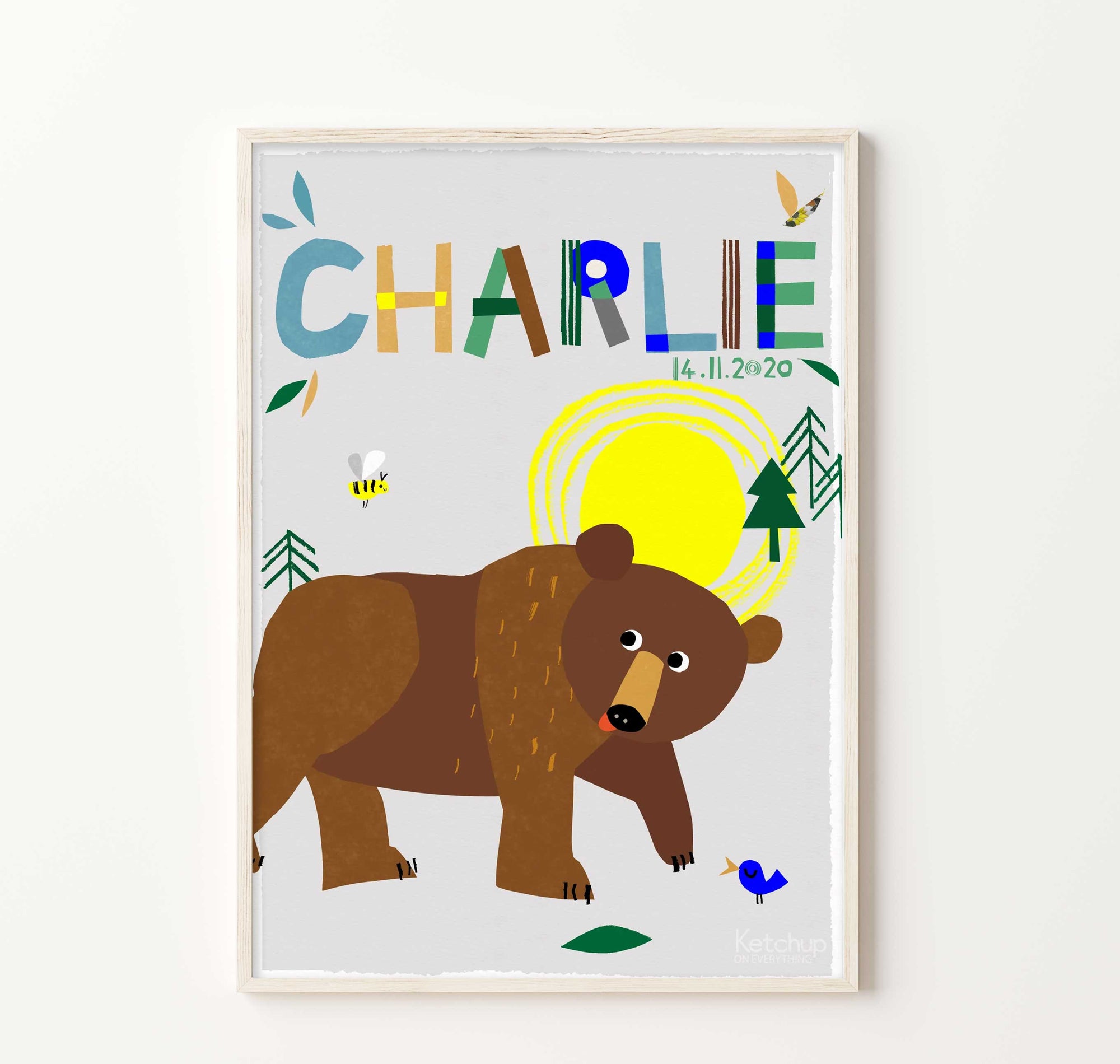Personalised Bear Print-Little Fish Co.