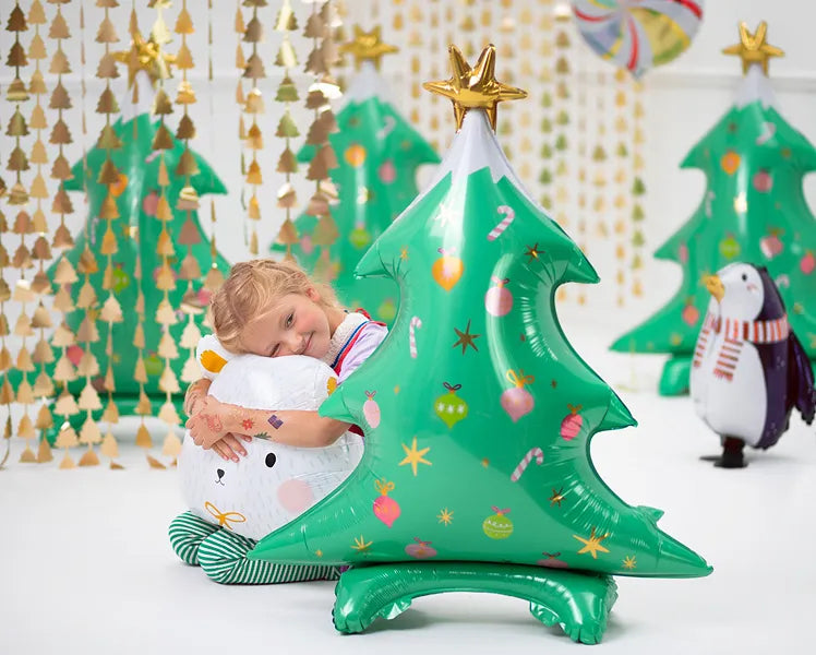 Standing foil Christmas tree balloon-Little Fish Co.