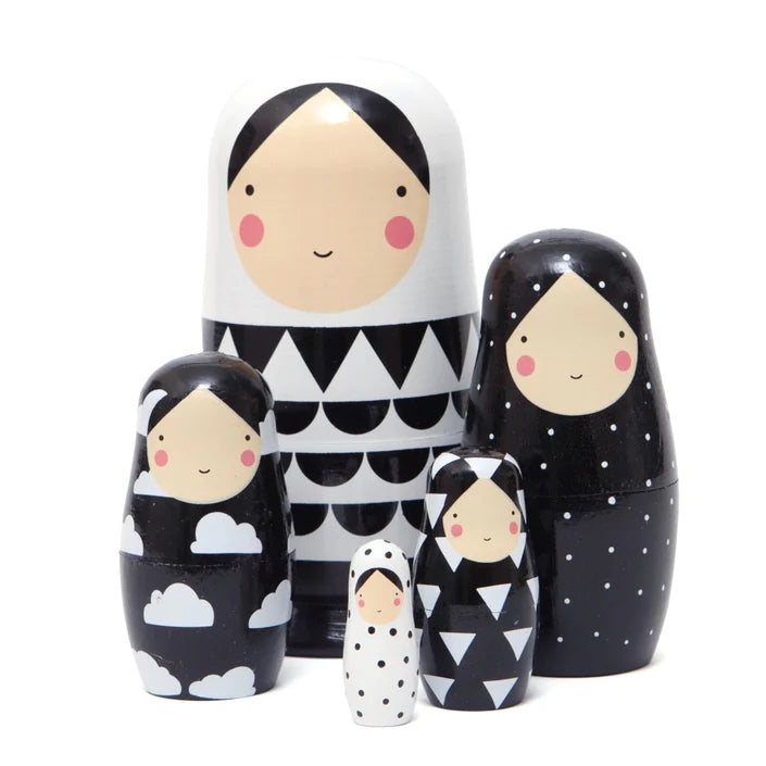 Nesting dolls - Black and white-Fun-Little Fish Co.
