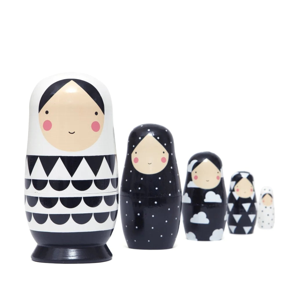 Nesting dolls - Black and white-Fun-Little Fish Co.