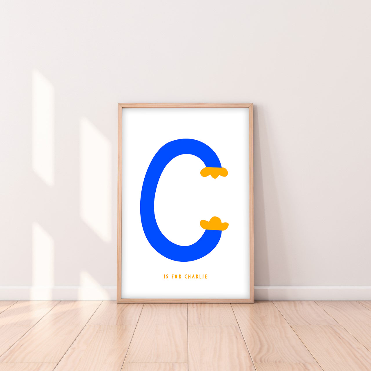 Sweet letter C print blue-Little Fish Co.