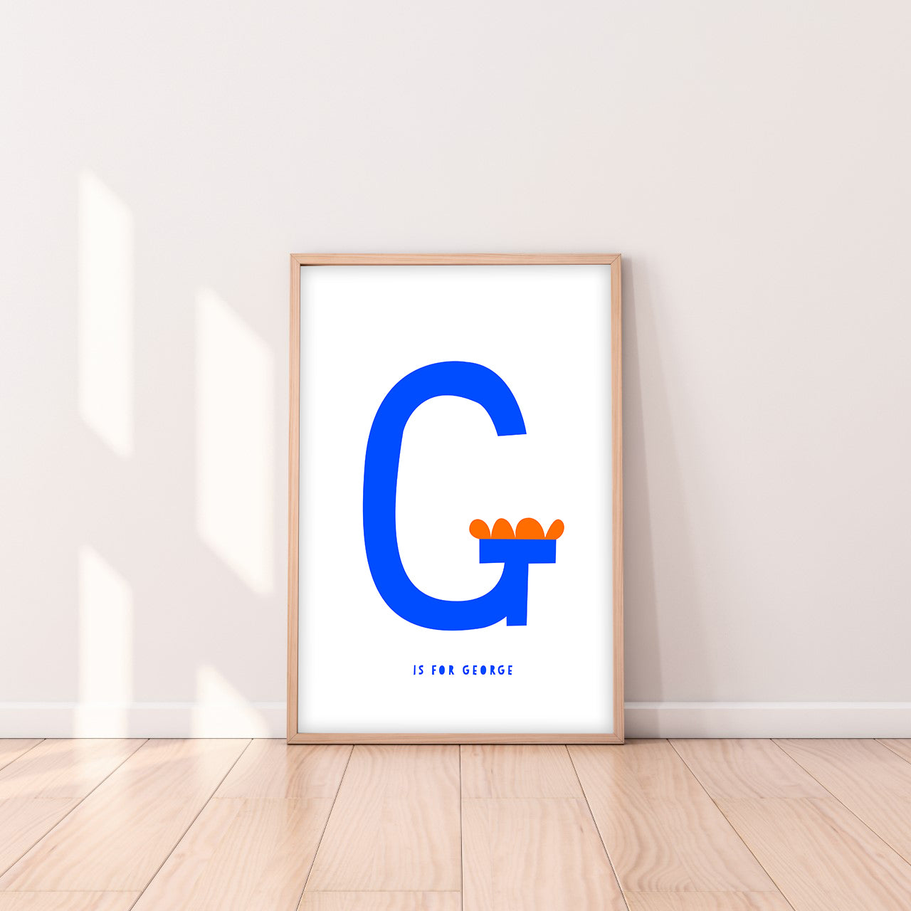 Sweet letter G print Blue-Little Fish Co.