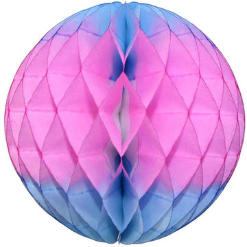 Honeycomb ball decoration two tone ( 30cm) Pink / Blue-Fun-Little Fish Co.