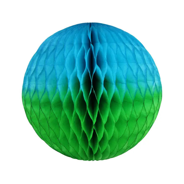 Honeycomb Ball two tone Green / Blue 25cm-Fun-Little Fish Co.