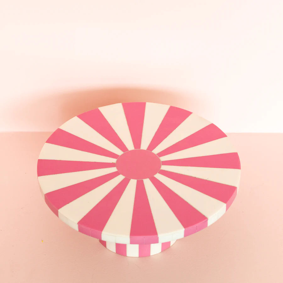 Pink/ white resin cake stand-Fun-Little Fish Co.
