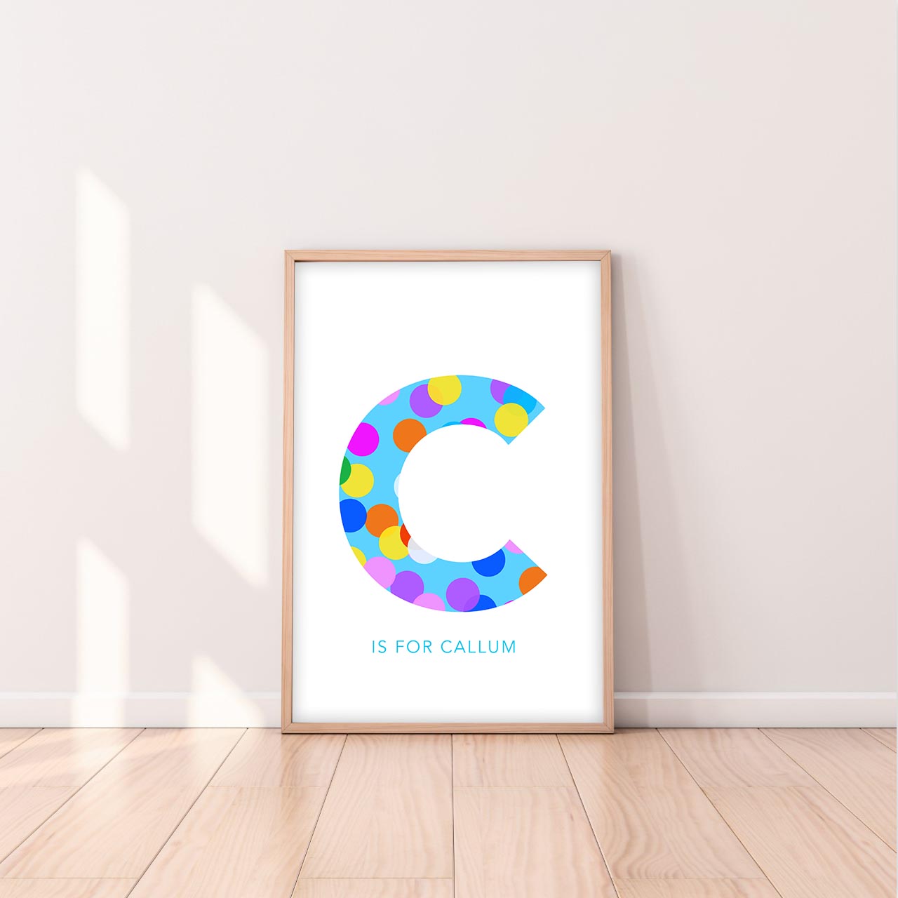 C Confetti Letter-Art-Little Fish Co.