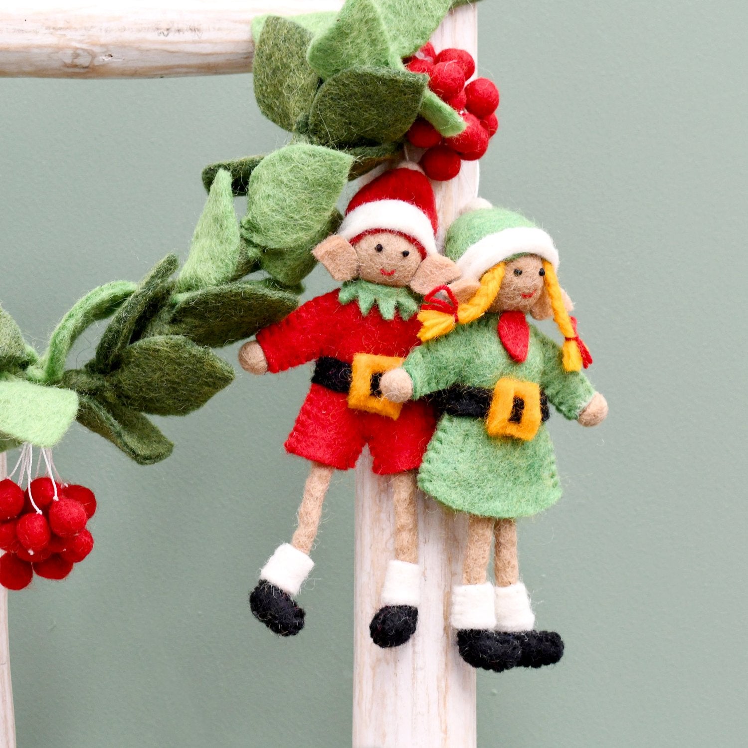 Felt Christmas elves (pair)-Fun-Little Fish Co.