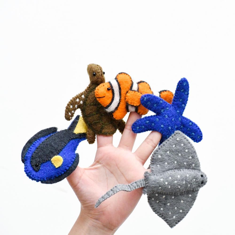 Australian Coral Reef Finger Puppet Set-Fun-Little Fish Co.