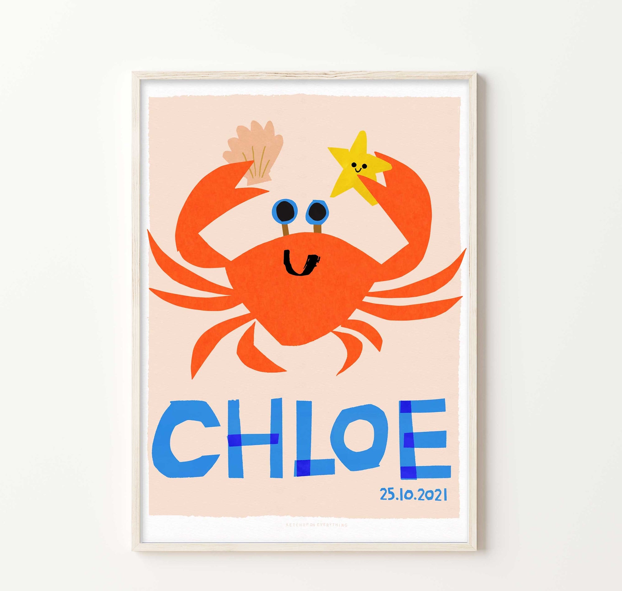 Personalised crab Print-Top 30 Art-Little Fish Co.