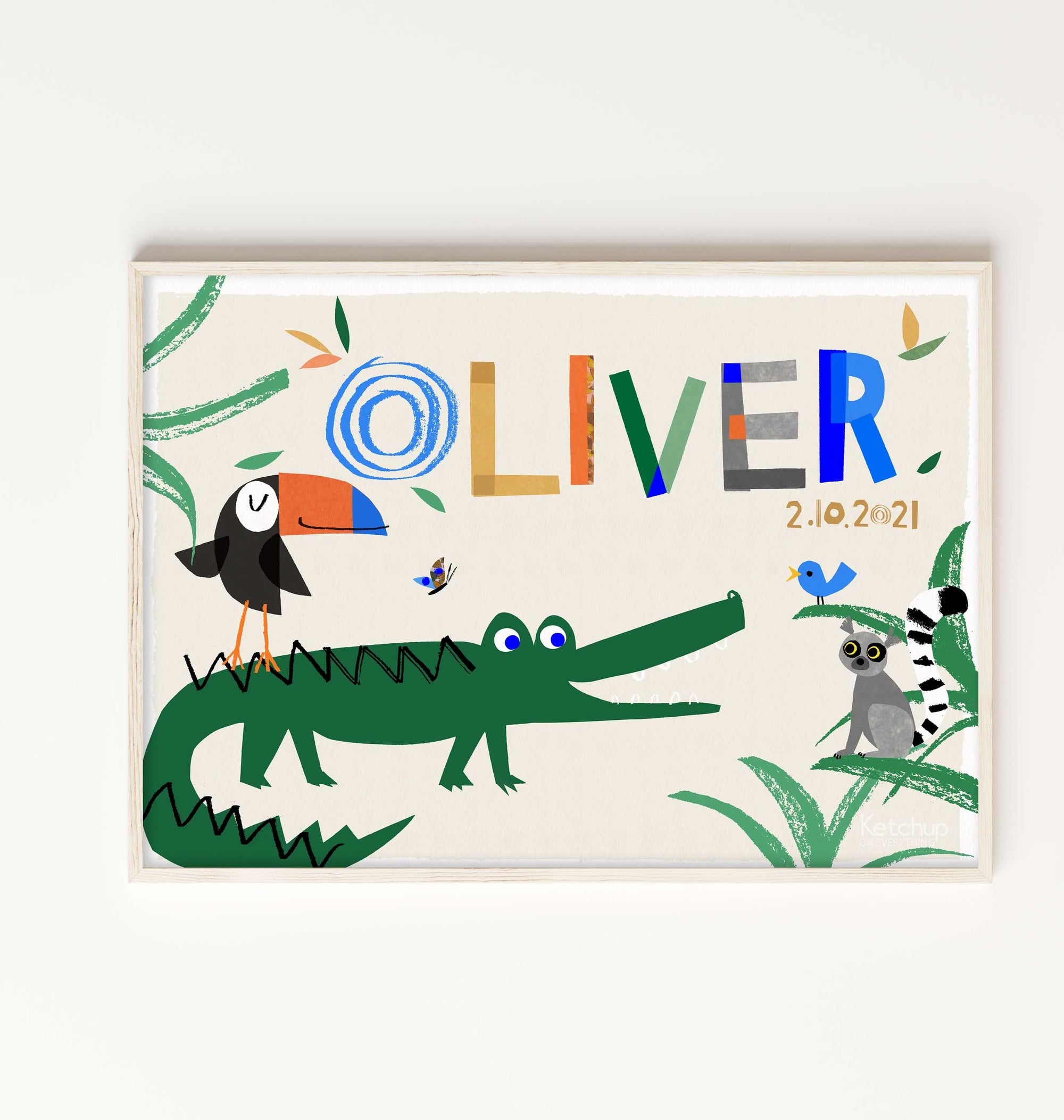Personalised Crocodile Print-Little Fish Co.