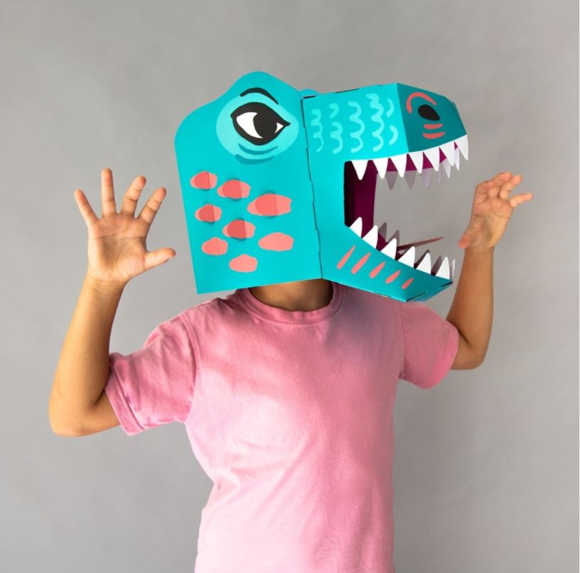 REX- 3D Cardboard Mask-Arts & Entertainment-Little Fish Co.