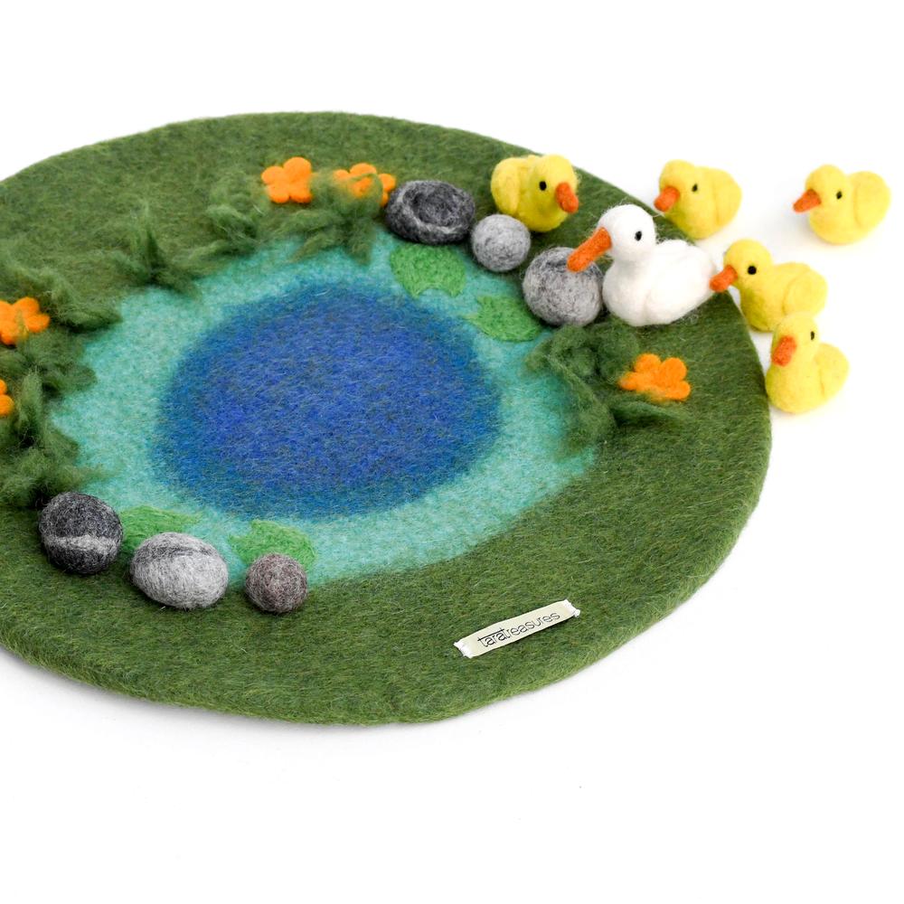 Wool Children's Playmat | 6 Ducks and a Pond Set-Fun-Little Fish Co.