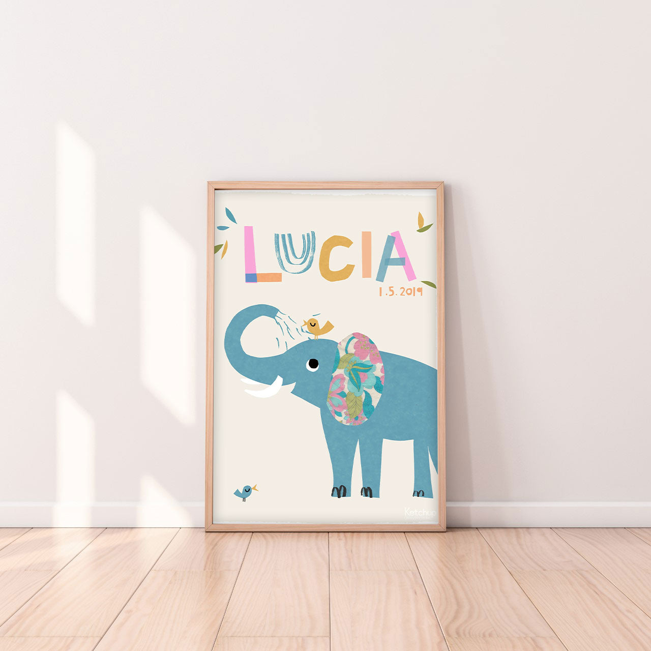 Personalised Elephant Print-Little Fish Co.