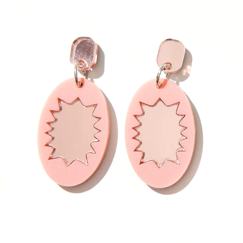Penny Earrings Pink-Apparel & Accessories-Little Fish Co.