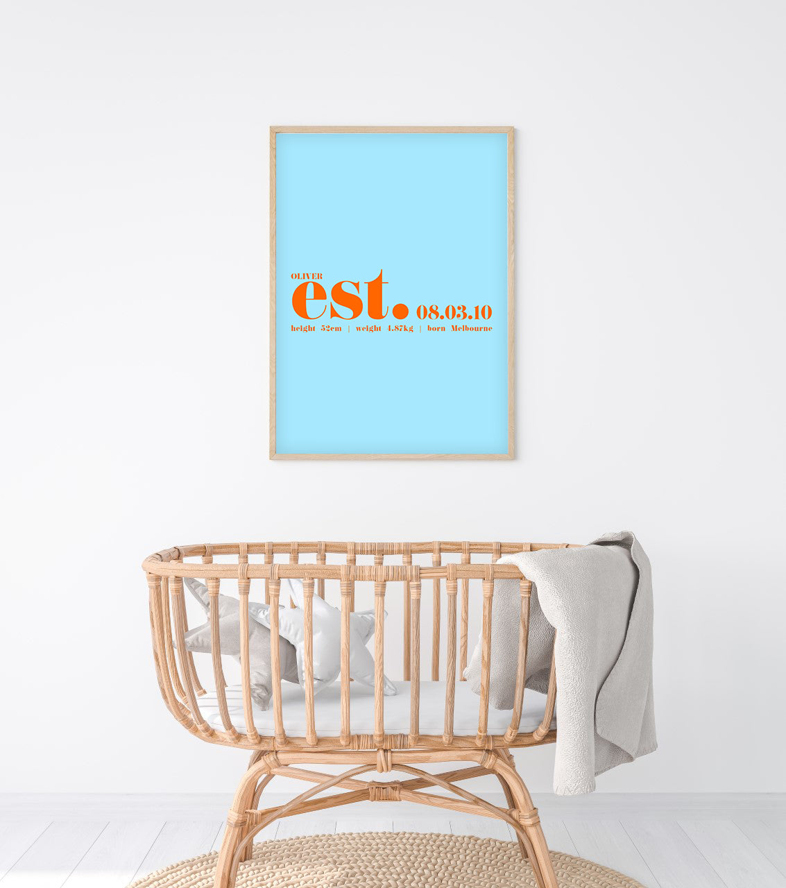 Personalised EST. Birth Name Print-Art-Little Fish Co.