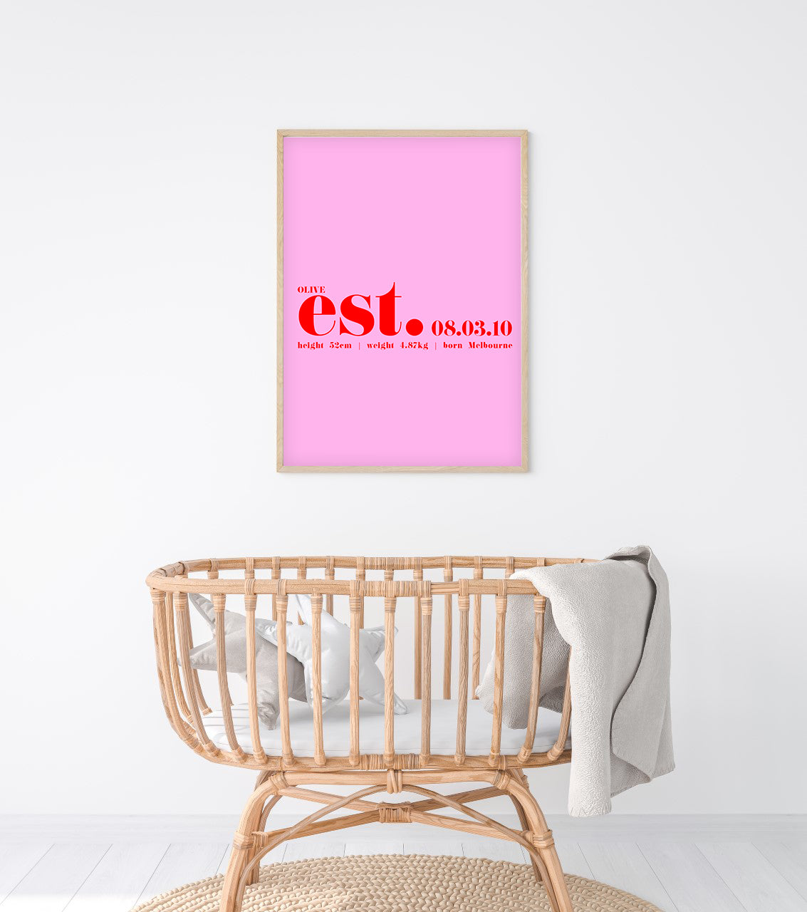 Personalised EST. Birth Name Print-Art-Little Fish Co.