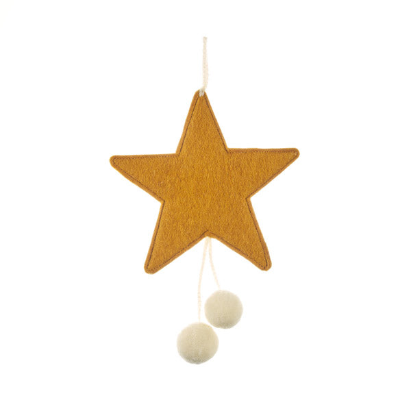 Muskhane Star with Pom Pom / Gold Natural-Fun-Little Fish Co.