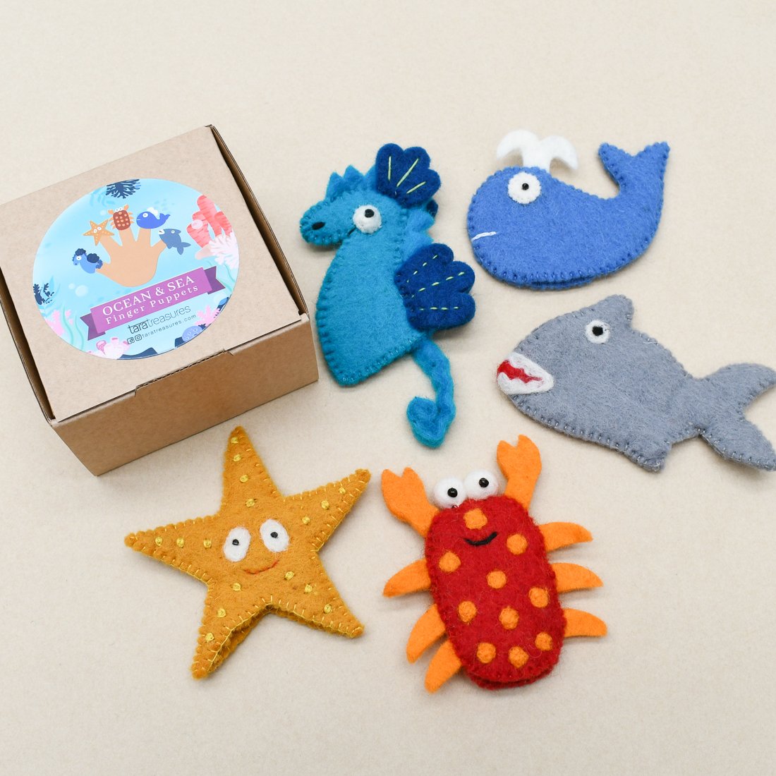 Ocean Animals Finger Puppets Set B-Fun-Little Fish Co.