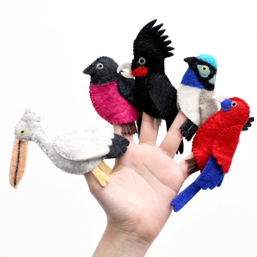 Colourful Australian Birds Finger Puppets-Fun-Little Fish Co.
