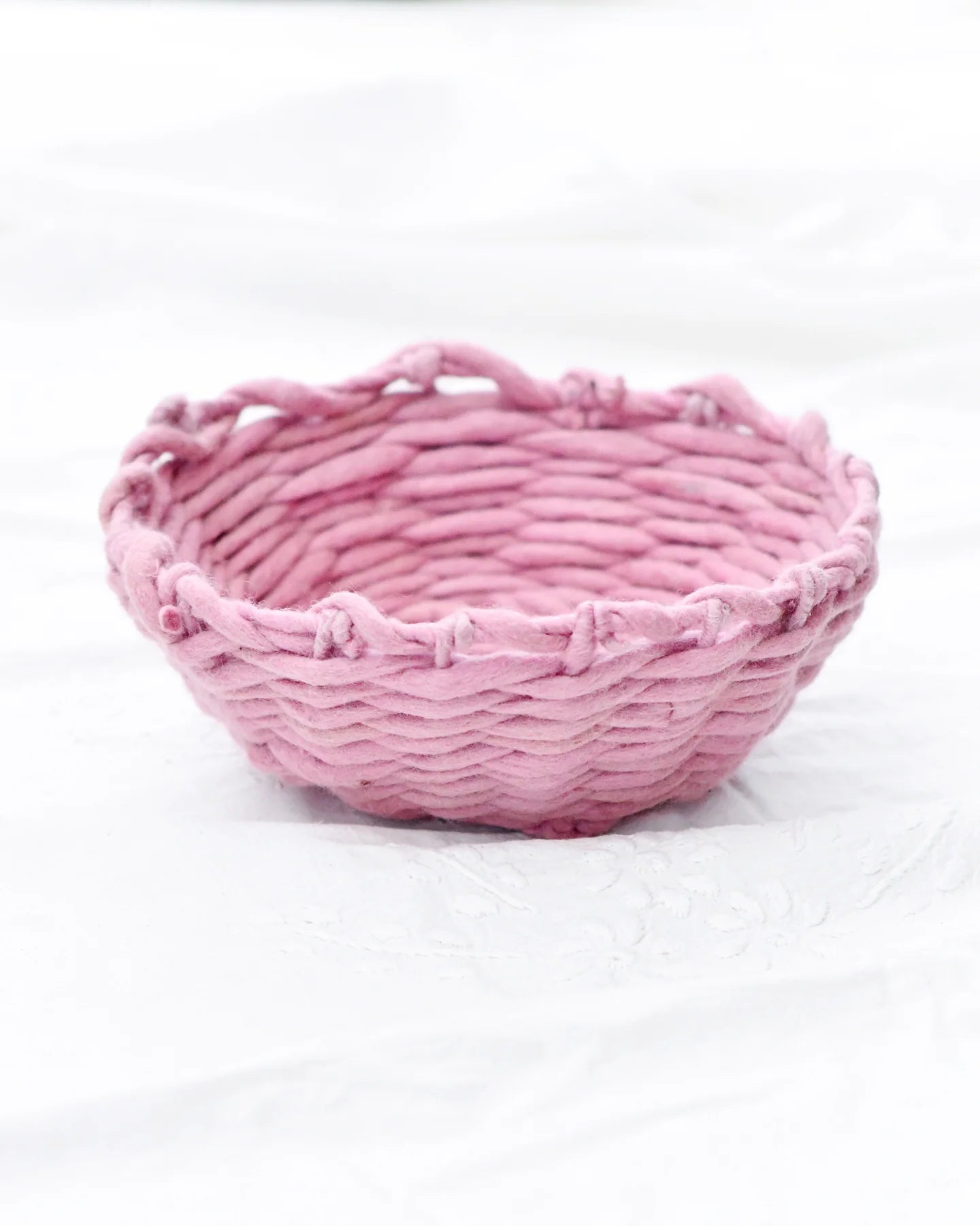 Felt weave basket - Light Pink-Fun-Little Fish Co.