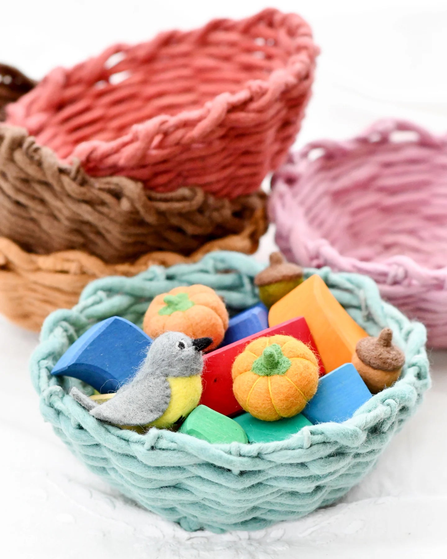 Felt weave basket - Chocolate-Fun-Little Fish Co.