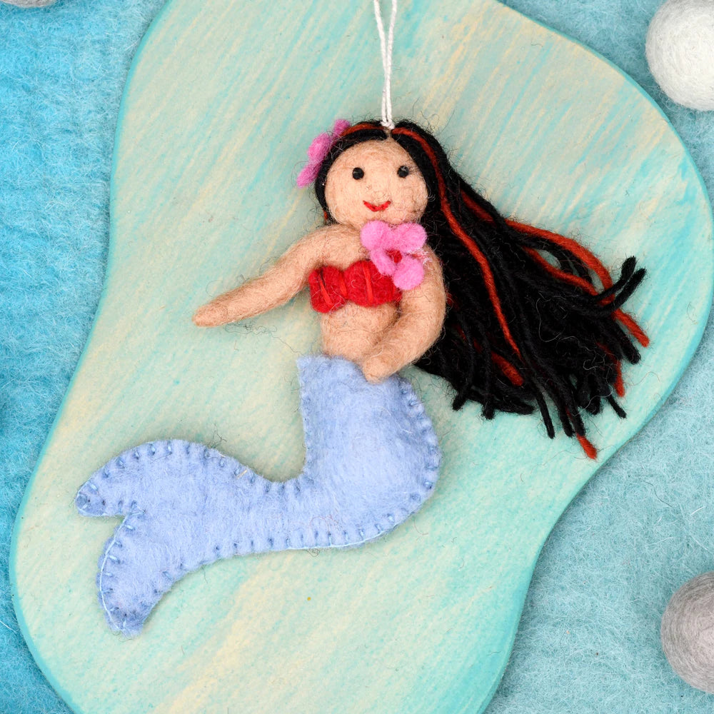 Felt Little Mermaid Hanging - Lavender Tail-Fun-Little Fish Co.