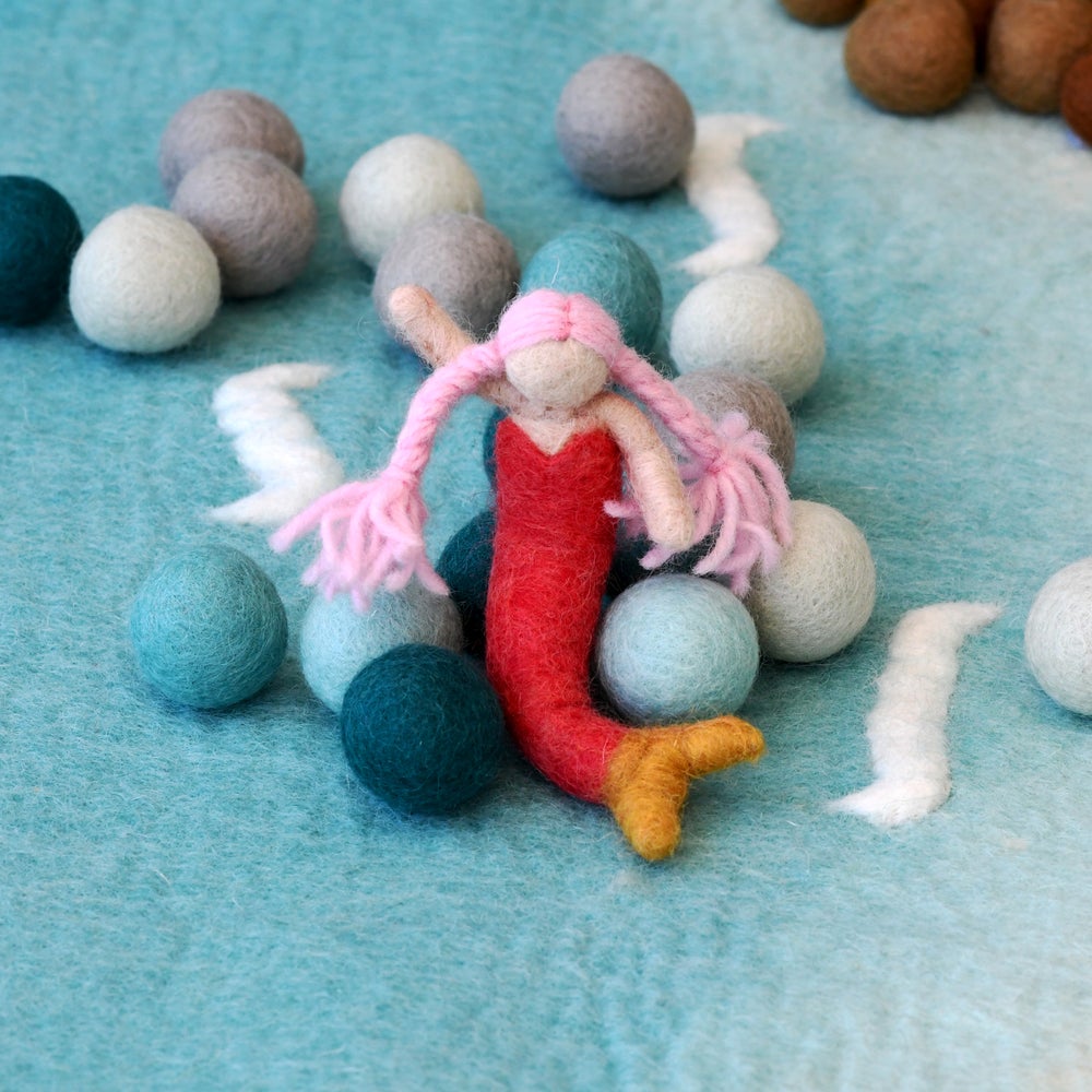Felt mermaid with pink hair-Fun-Little Fish Co.