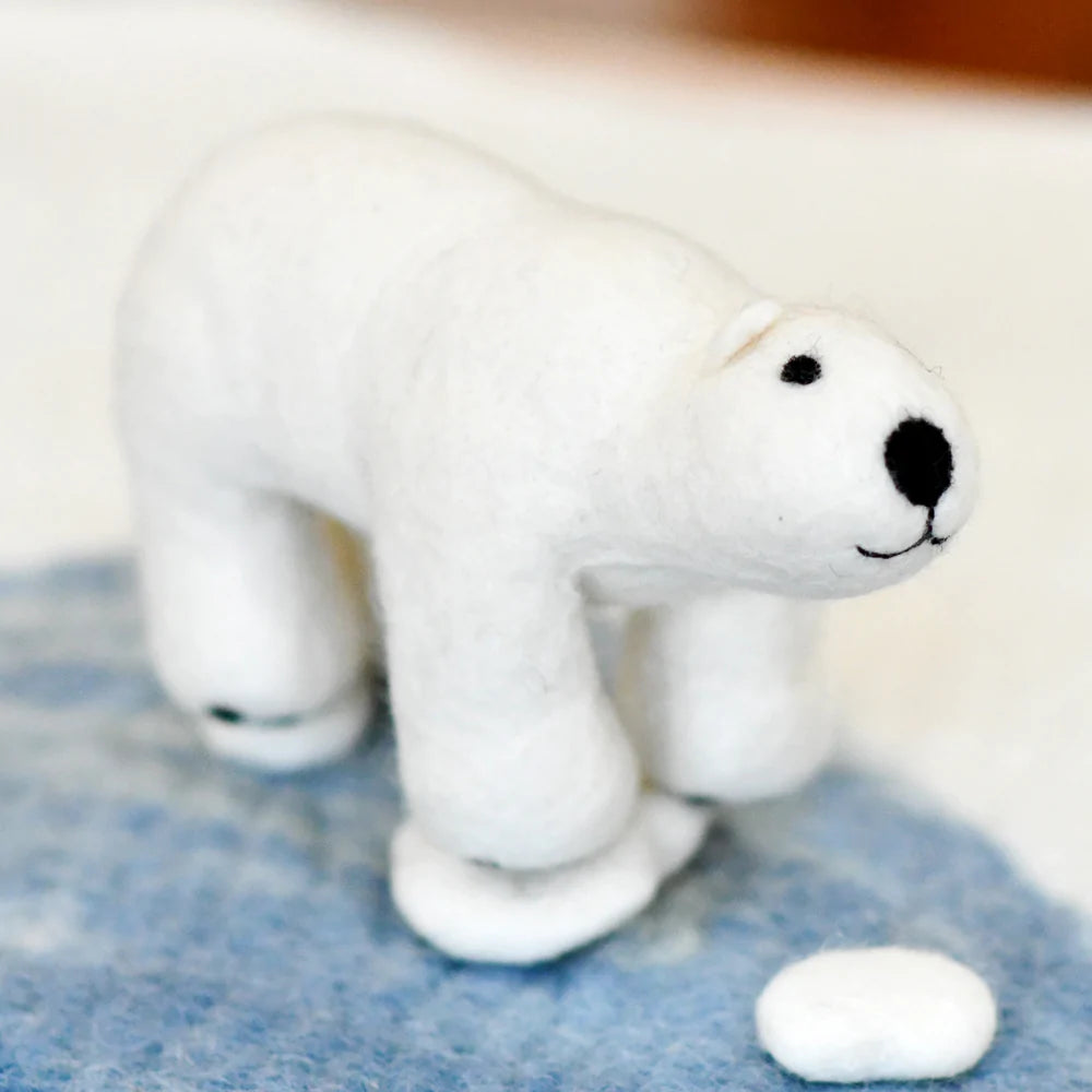 Felt Polar Bear-Fun-Little Fish Co.