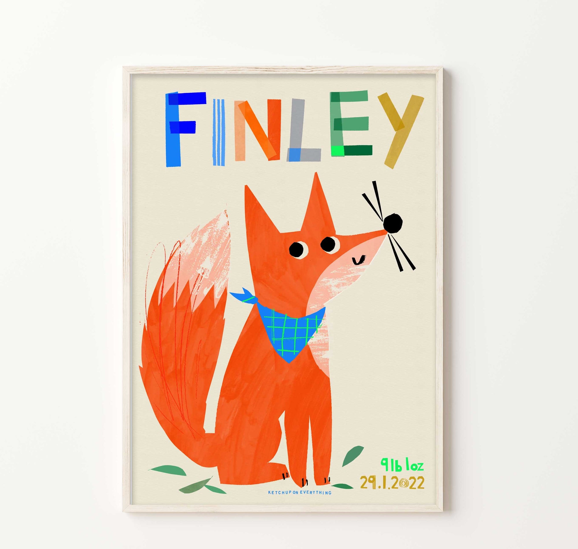 Personalised Fox Print-Little Fish Co.