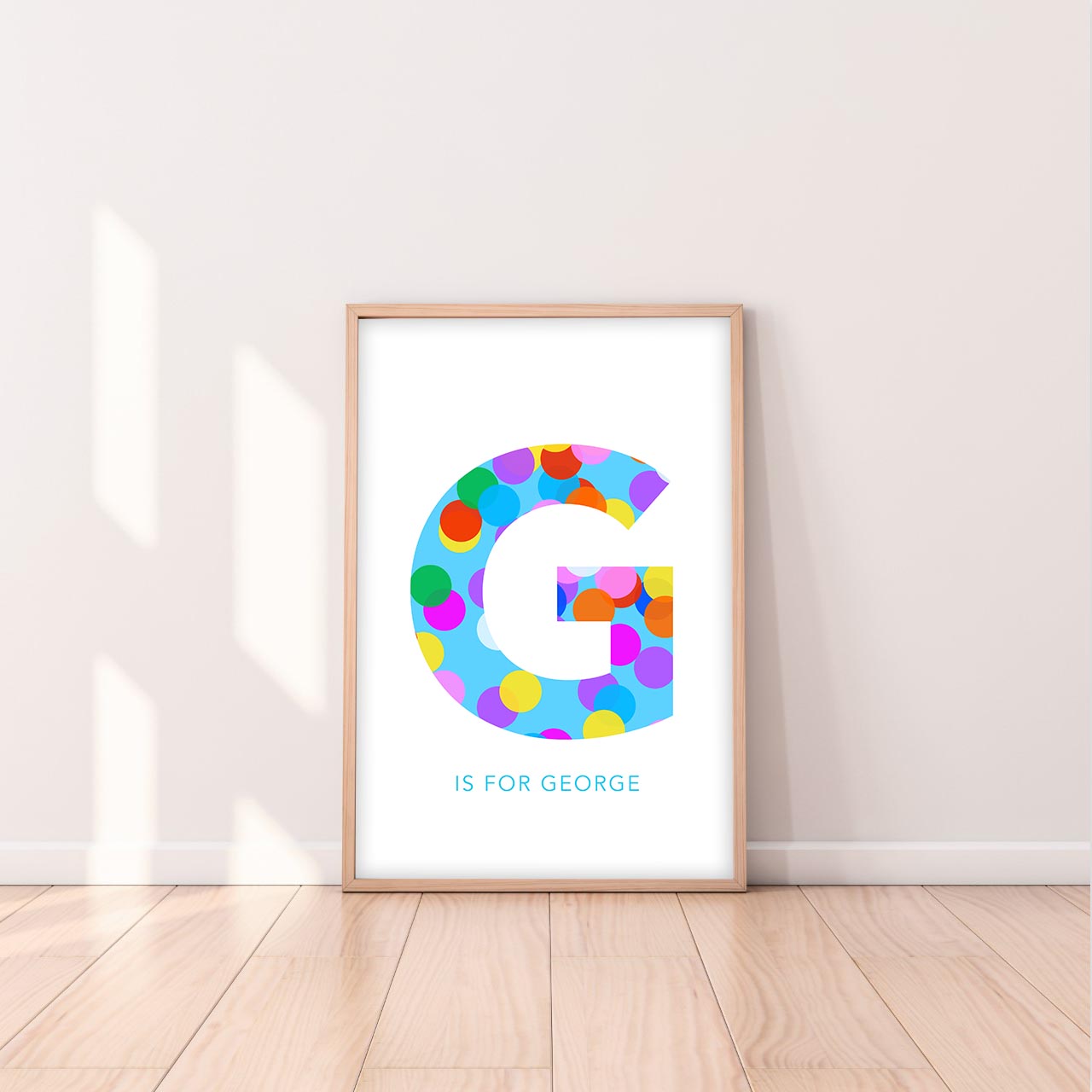 G Confetti Letter-Art-Little Fish Co.