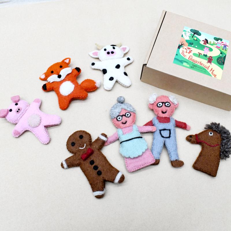Gingerbread Man Finger Puppets-Fun-Little Fish Co.
