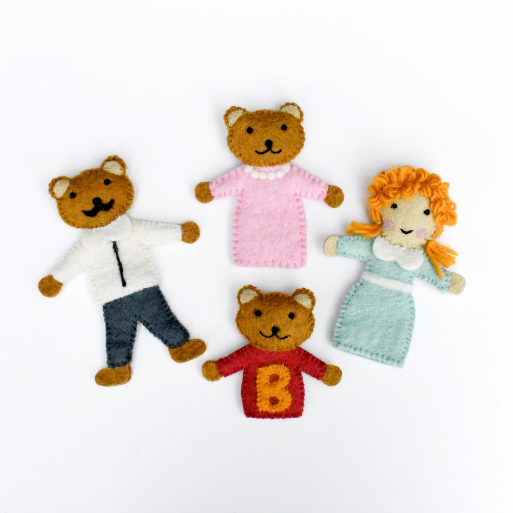 Goldilocks and the 3 bears Felt Finger Puppets-Fun-Little Fish Co.