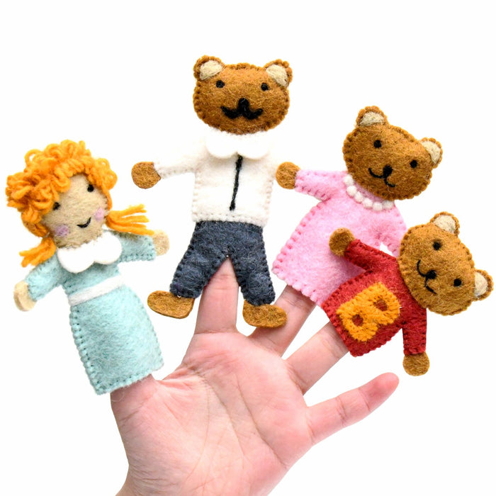 Goldilocks and the 3 bears Felt Finger Puppets-Fun-Little Fish Co.