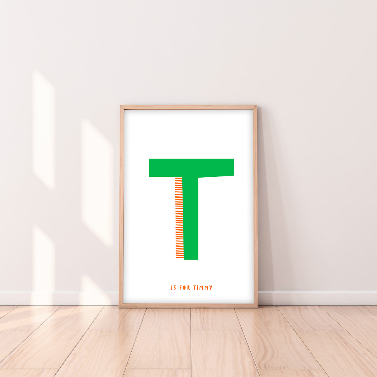 Sweet letter T print green-Little Fish Co.