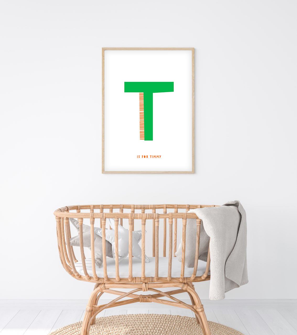 Sweet letter T print green-Little Fish Co.