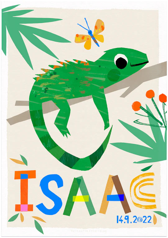 Personalised Iguana Print-Little Fish Co.