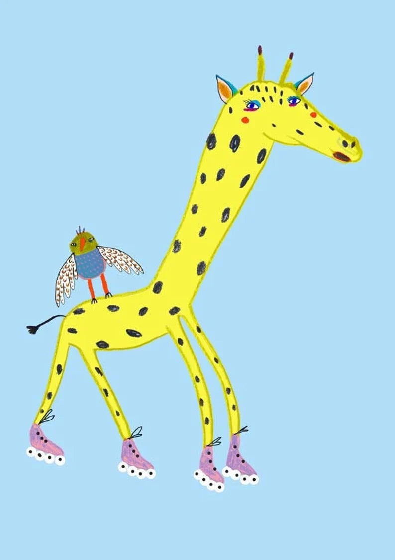 Sporty Giraffe A3-Fun-Little Fish Co.