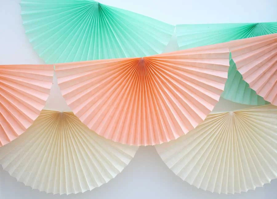Tissue Paper Bunting Fan (7 foot) 1 piece-Fun-Little Fish Co.