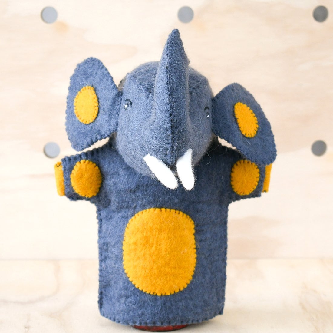 Felt Grey Elephant Hand puppets. Felt Elephant Puppets. Elephant Animal Felt toys. Kids Felt Toys. Elephant Animal Toy, Wool Puppet-Little Fish Co.