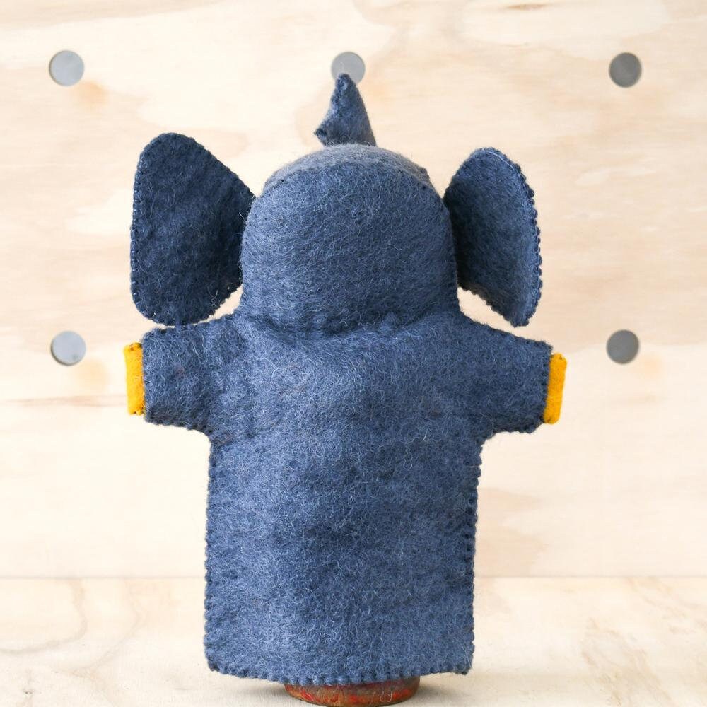 Felt Grey Elephant Hand puppets. Felt Elephant Puppets. Elephant Animal Felt toys. Kids Felt Toys. Elephant Animal Toy, Wool Puppet-Little Fish Co.