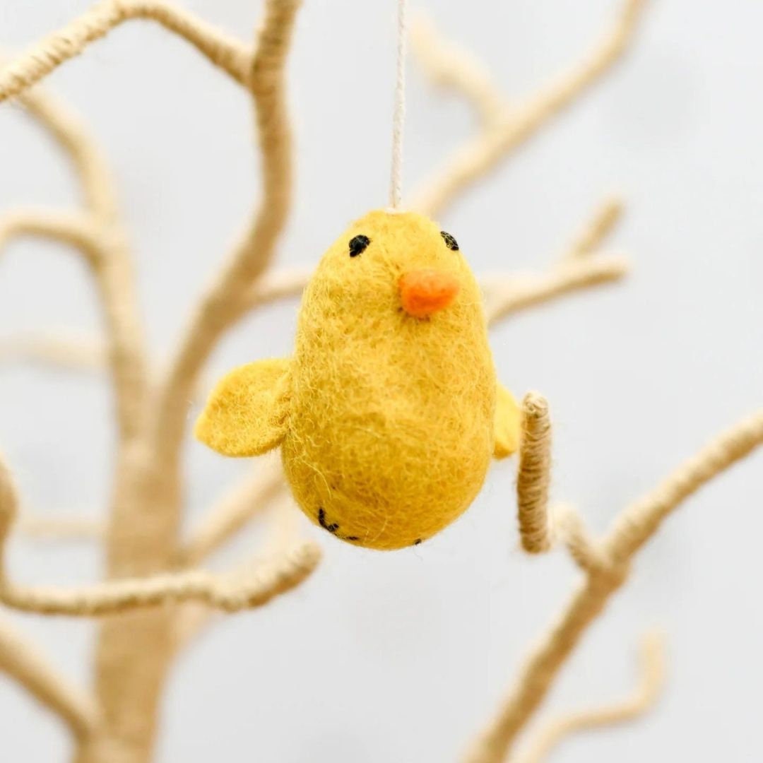 Felt Yellow chick ornament-Little Fish Co.