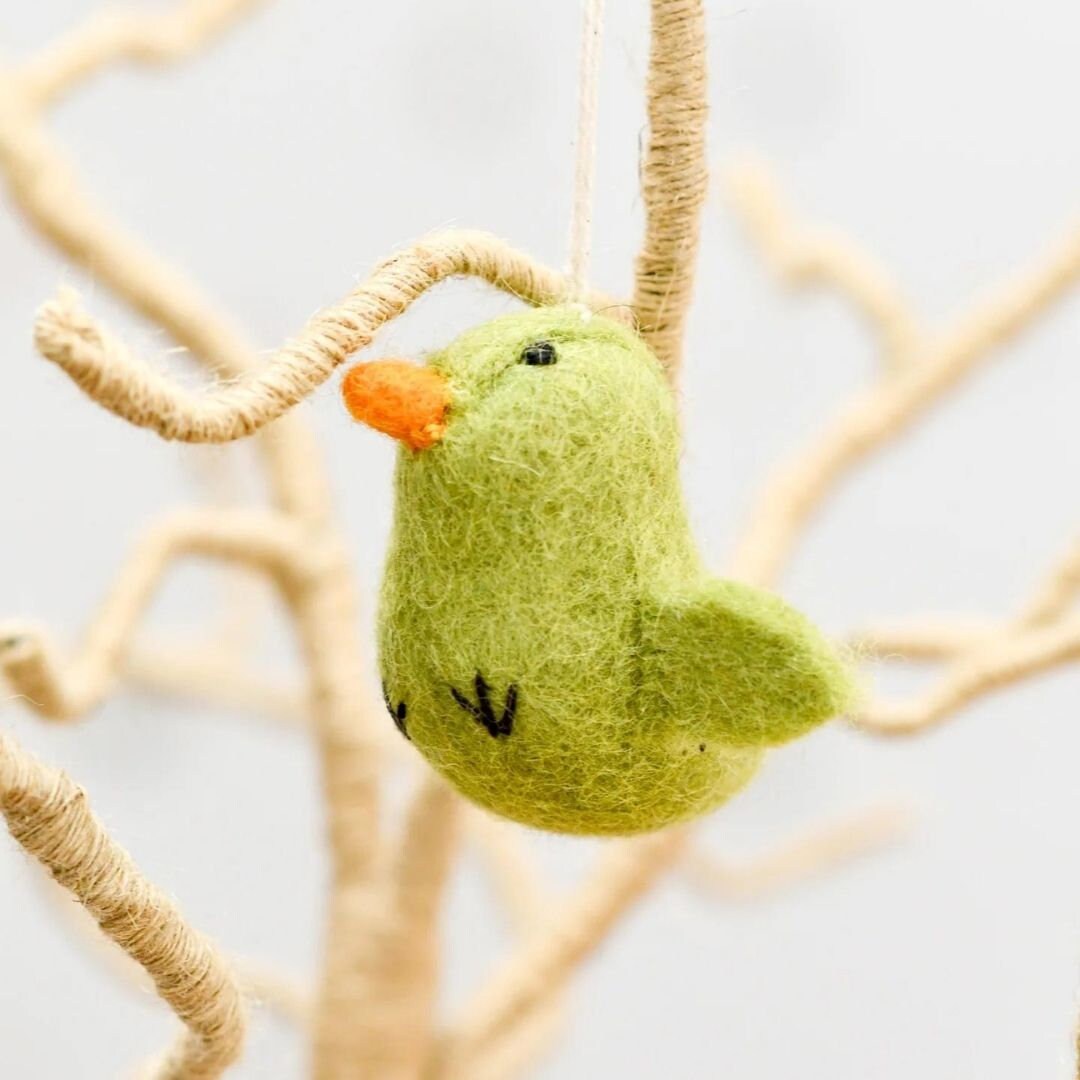 Felt green chick ornament-Little Fish Co.