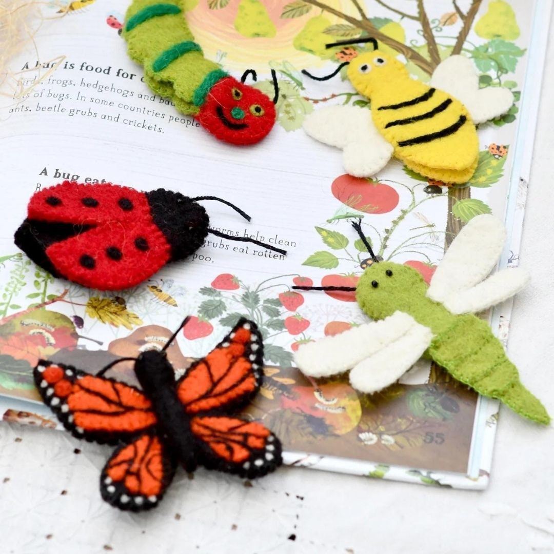 Insect and Bugs Finger Puppet Set-Little Fish Co.