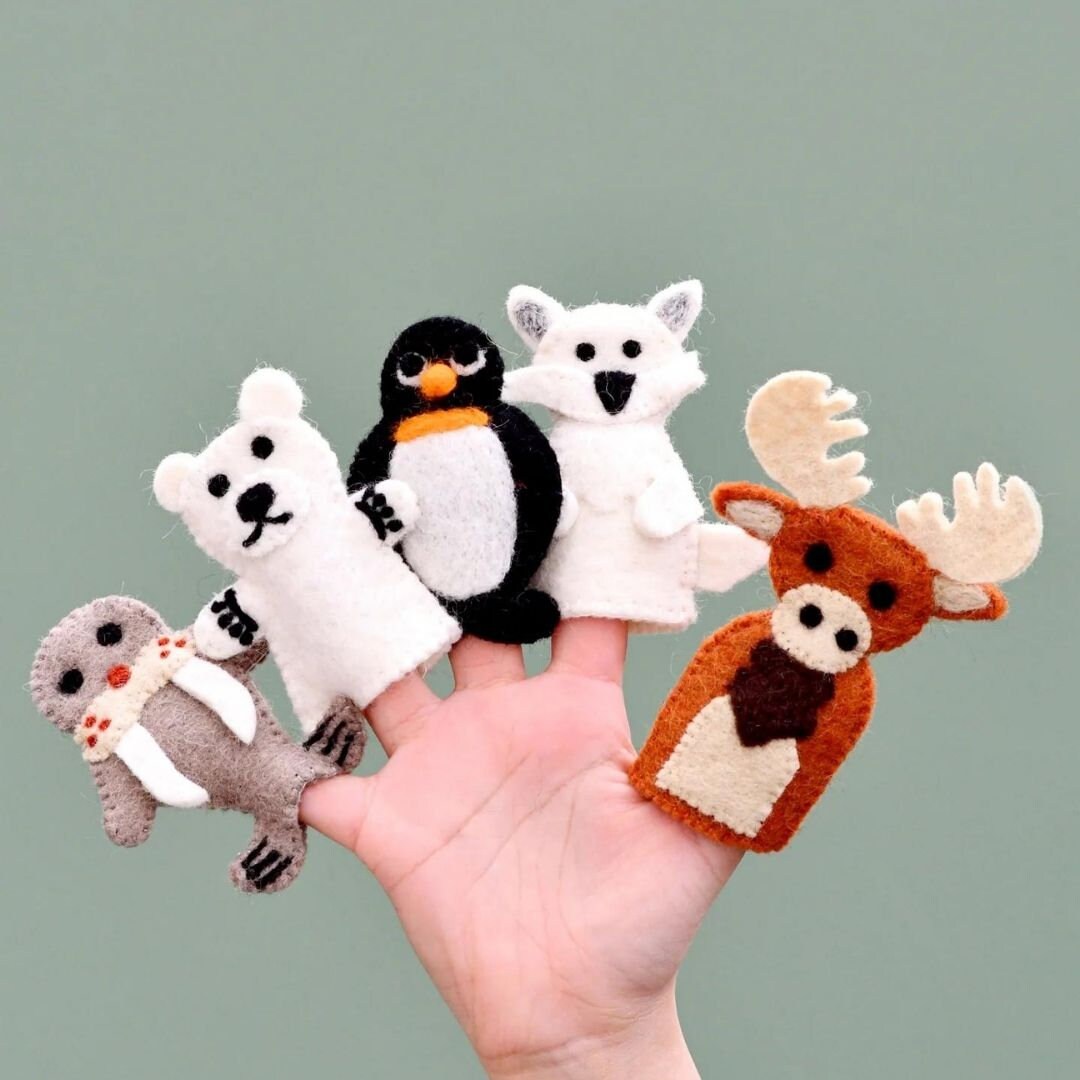 Polar Animals Finger Puppets Set-Little Fish Co.